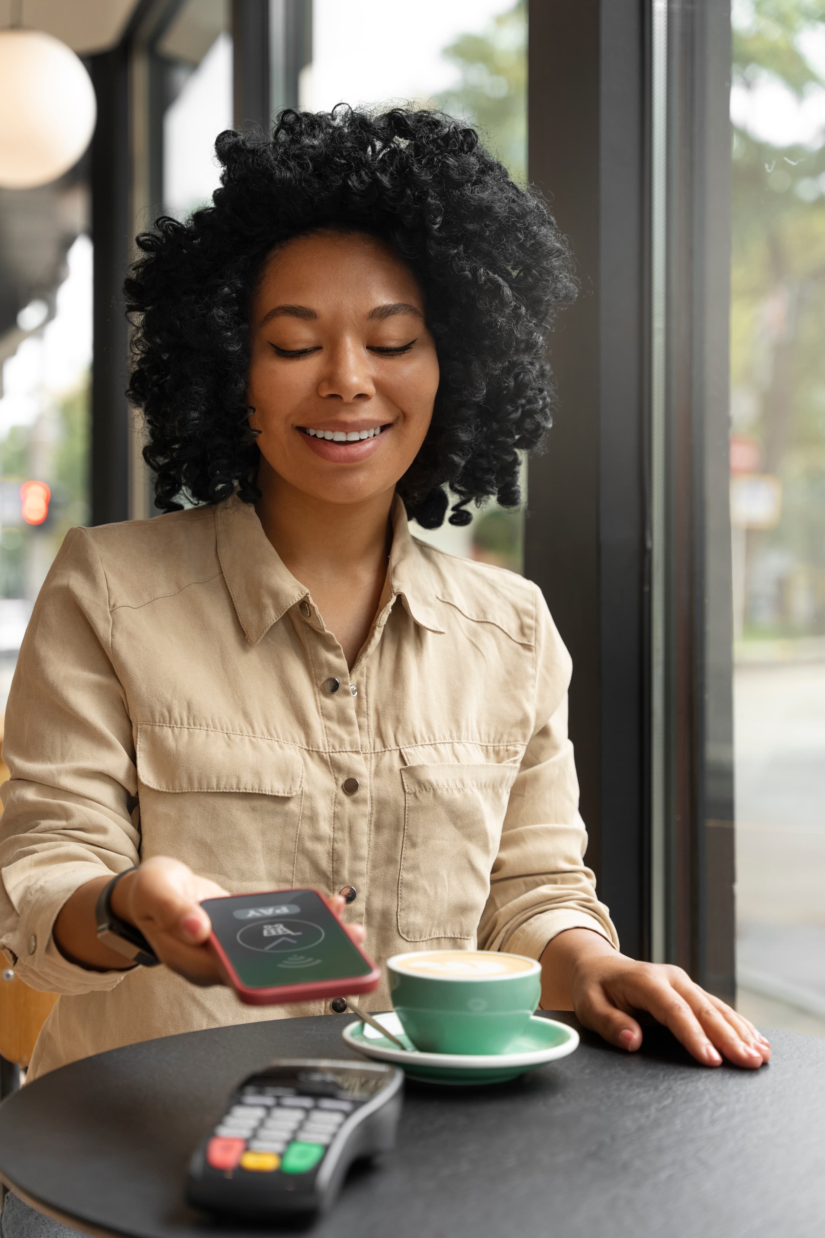 Woman At Coffee Shop